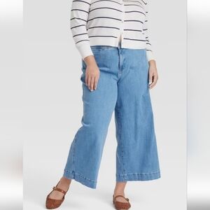 AVA & VIV High Waist Wide-Leg Sailor Jeans